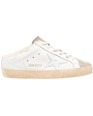 Golden Goose Superstar Lace-Up Sabots - White