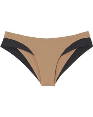 Marysia Swim Two-Tone Bikini Brief Bottoms - Natural