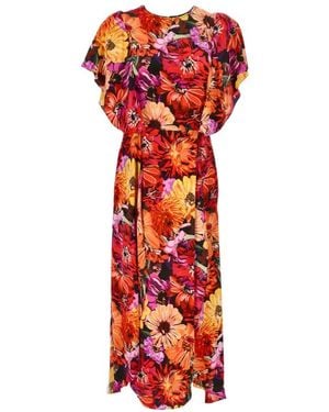 Stella McCartney Multicolored Floral Printed Short-Sleeved Dress