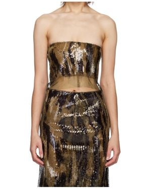 Dion Lee Sequin-Embellished Bandeau Top - Multicolour