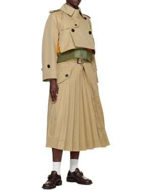 Sacai Layered Button Detailed Jackets - Natural