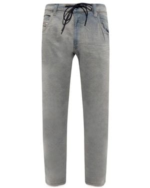 DIESEL Krooley Drawstring Tapered Jogging Jeans - Grey