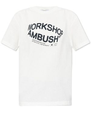 Ambush Logo Printed Crewneck T-Shirt - White