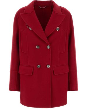 Ermanno Scervino Long-Sleeved Coat - Red
