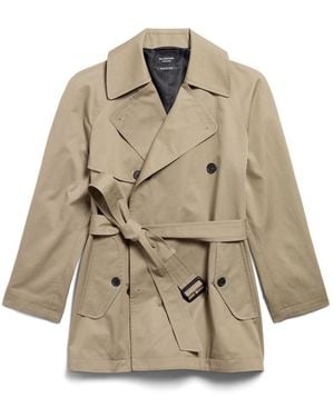 Balenciaga Cocoon Short Trench - Natural