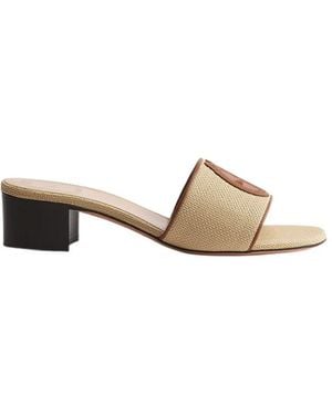 Dior Iviera Médaillon Heeled Slide - White