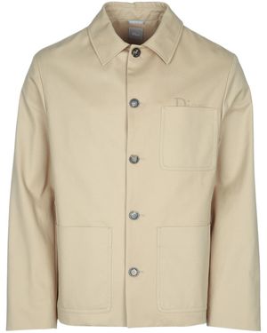 Dior Workwear Jacket With Embroidery - Natural
