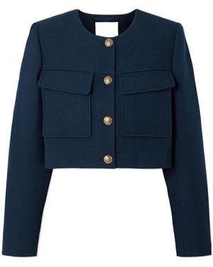 Citizens of Humanity Long-Sleeved Crew Neck Jacket - Blue