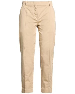 Tory Burch Plain Color Casual Pants - Natural