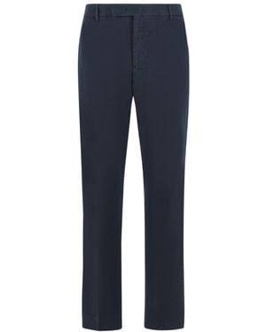 PT01 Casual Pants With Belt Loops - Blue