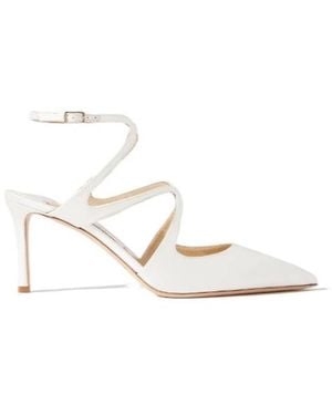 Jimmy Choo Satin Point-Toe Court Shoes - White