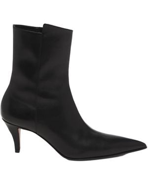 McQueen Birdee Pointed-Toe Ankle Boots - Black