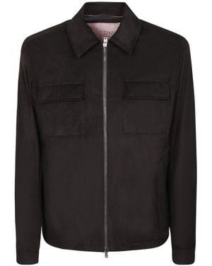 Herno Long-Sleeved Zippered Padded Jacket - Black