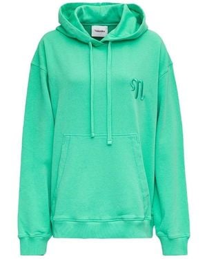 Nanushka Logo Embroidered Hoodie - Green