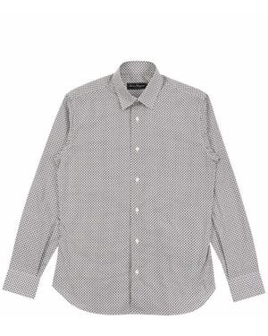 Ferragamo Logo Point Collar Shirt - Gray