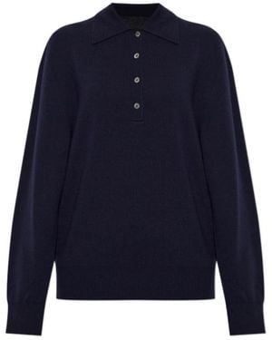 Rohe Buttoned Knitted Polo Sweater - Blue