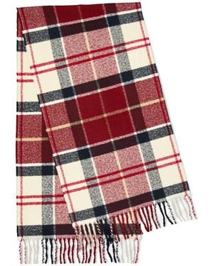 Barbour Warm Plaid Scarf - Red