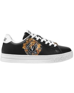 Versace Jeans Couture Couture Logo Printed Lace-Up Trainers - White