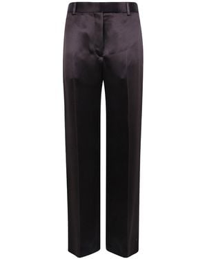 Tom Ford Satin Pleated Trousers - Blue