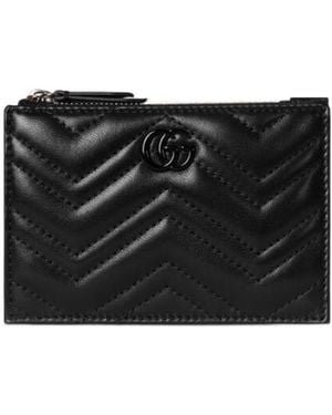 Gucci Gg Marmont Zip Key Pouch - Black