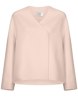 Loulou de Saison Maara Asymmetric Collarless Jacket - Pink