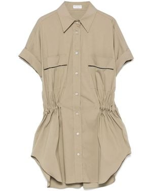 Brunello Cucinelli Bead-Detail Shirt - Natural