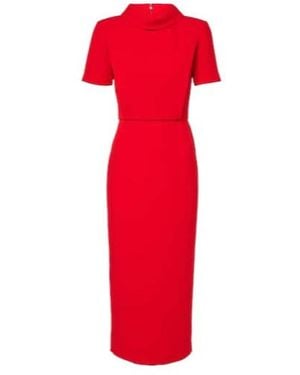 Roland Mouret Cady Midi Dress - Red