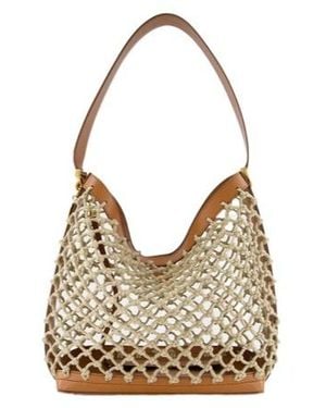 Stella McCartney Logo Knitted Shoulder Bag - White