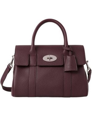 Mulberry Bayswater Foldover Top Small Tote Bag - Purple