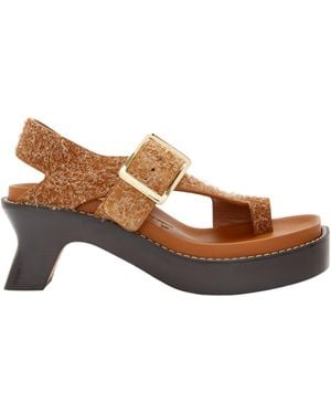 Loewe Ease Heeled Sandals - Brown