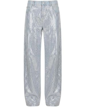 Haikure Bonnie Studded Straight-Leg Jeans - Blue