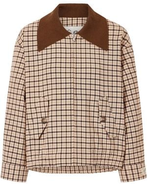 Sea Savannah Plaid Jacket - Brown
