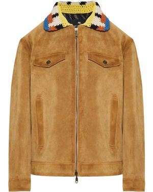 Etro Crocheted Collar Jacket - Brown