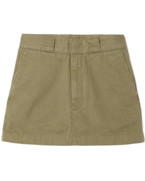 RE/DONE Pockets Cotton Mini Skirt - Green