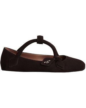 Alaïa Alaïa Le Teckel Ballet Flats - Brown