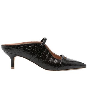 Malone Souliers 60Mm Maureen Pointed Strap Mules - Black