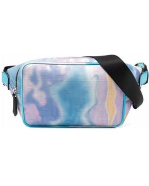 Fendi Tie-Dye Monogram Zipped Belt Bag - Blue