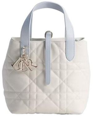 Dior Qixi Small Toujours Vertical Tote Bag - White