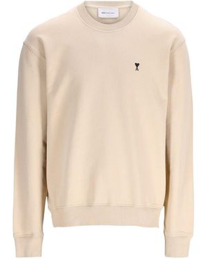 Ami Paris Ami Ami De Coeur Crewneck Sweatshirt - Natural