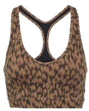 Varley Printed Sports Bra - Brown