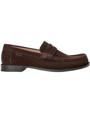 Loewe Campo Asymmetrical Toe Loafers - Brown