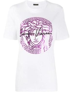 Versace Medusa Head Print T-Shirt - White
