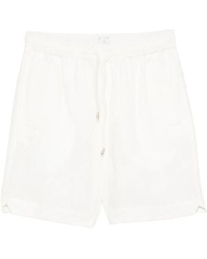Eleventy Drawstring Elastic-Waist Shorts - White
