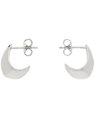 Lemaire Polishing Effect Pendant Earrings - White