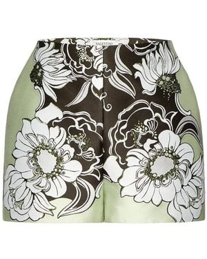 Valentino Logo Print Casual Shorts - Multicolor