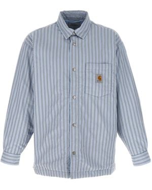 Carhartt Grimsby Stripe Shirt Jacket - Blue