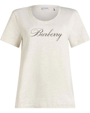Burberry Printed T-Shirt - White