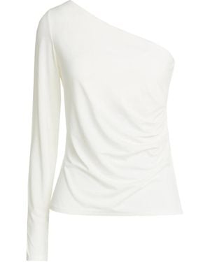 Max Mara Single-Shoulder Knitted Top - White