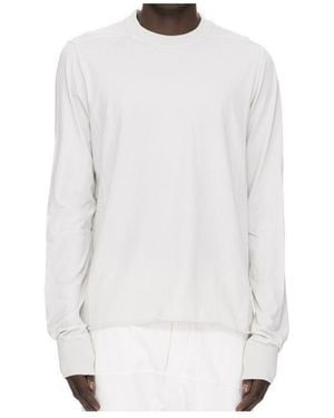 Rick Owens Crew Neck Long-Sleeved T-Shirt - White