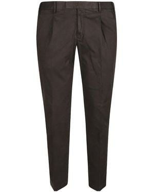 Pt Pantaloni Pleat-Detail Tailored Trousers - Grey